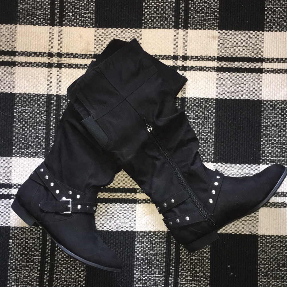 Knee Length Black Boots